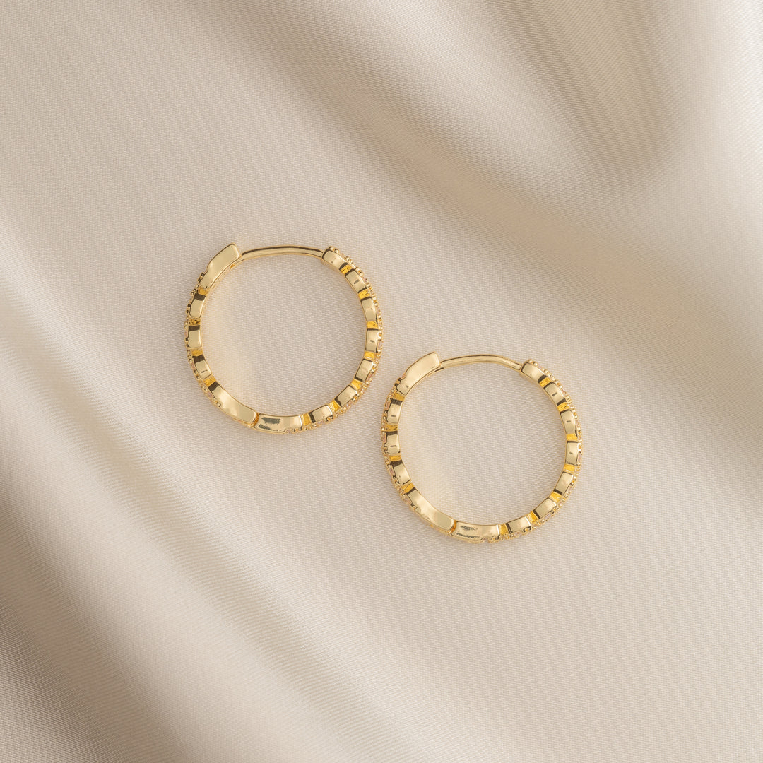 Gold Plated Zircon Earrings