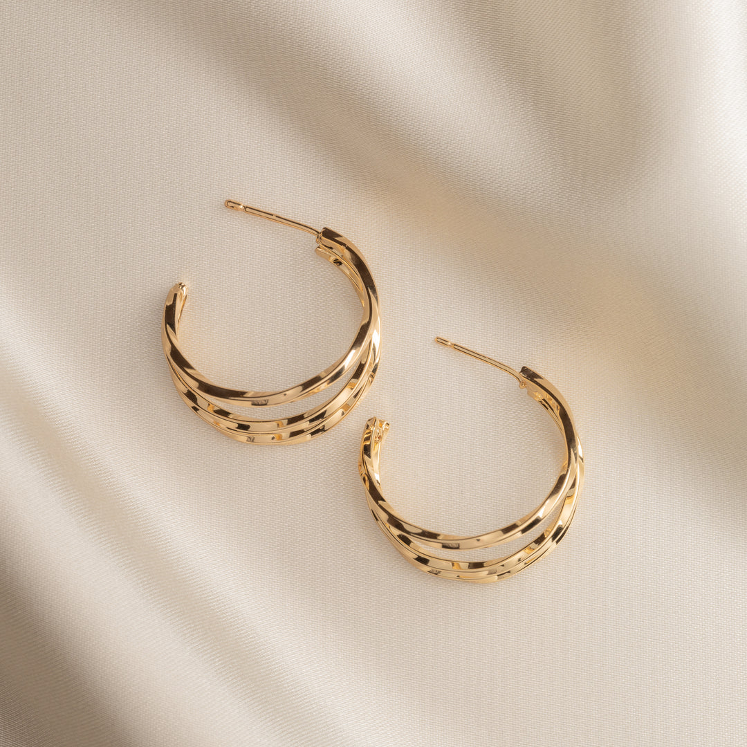 Multilayer Twisted Earrings