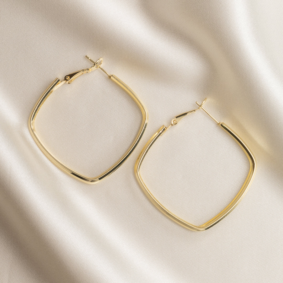 Double-Layer Gold Earrings