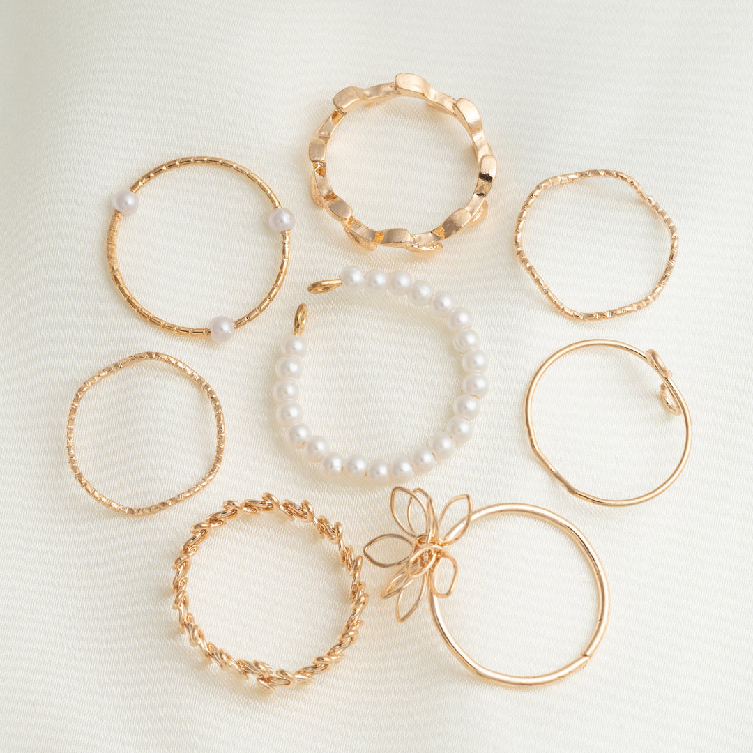 Boho Ring Set - 8 pieces